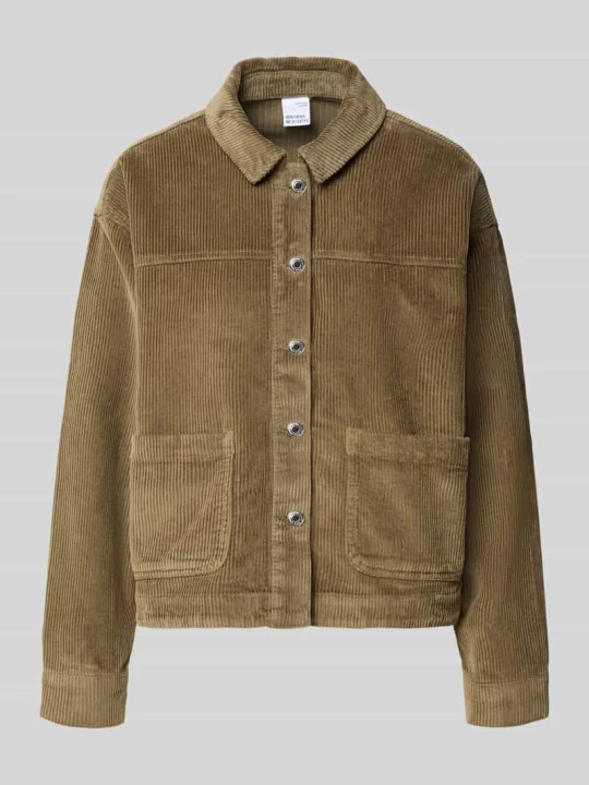Zdjęcie produktu Bluzka z długim rękawem o kroju relaxed fit z czystej bawełny model 'JAMIE' Vero Moda Oliwkowy