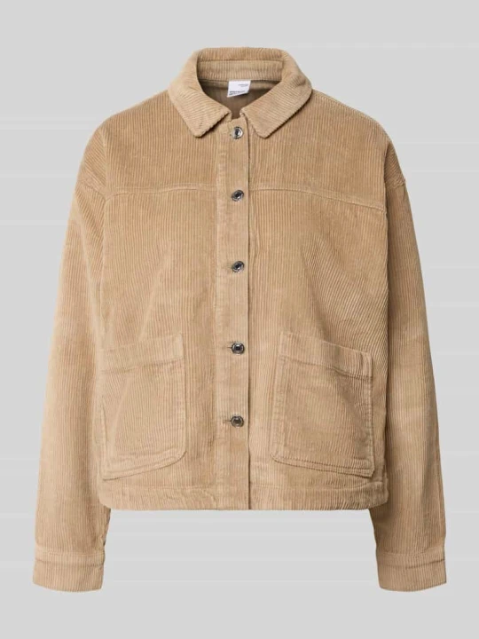 Zdjęcie produktu Bluzka z długim rękawem o kroju relaxed fit z czystej bawełny model 'JAMIE' Vero Moda Piaskowy