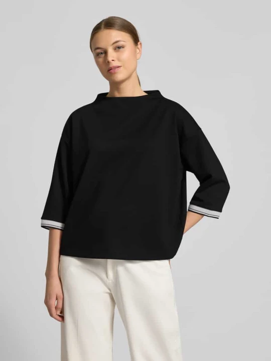 Zdjęcie produktu Koszulka z długim rękawem o kroju relaxed fit z domieszką wiskozy model 'Utalba' Someday Czarny