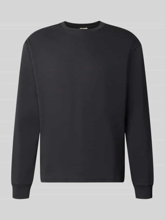 Zdjęcie produktu bluzka z długim rękawem o kroju relaxed fit z mieszanka bawełny model 'SCASPIAN' Only & Sons Czarny