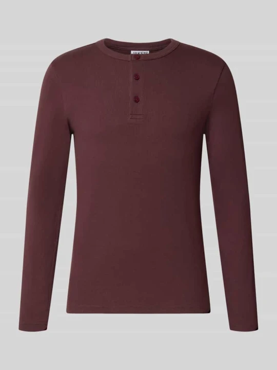 Zdjęcie produktu Bluzka z długim rękawem o kroju relaxed fit z mieszanki bawełny model 'MORRIS' Jake*s Bordowy