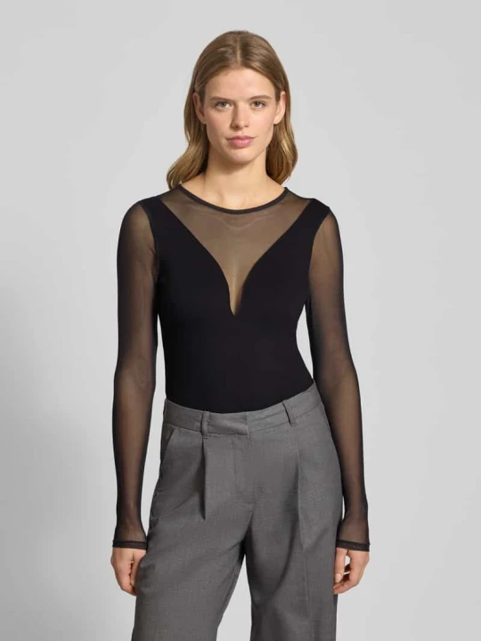 Zdjęcie produktu Bluzka z długim rękawem o kroju shaped fit z mieszanki wiskozy model ‘BECKI’ Only Czarny