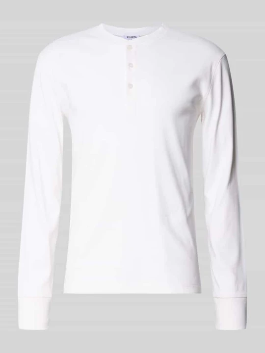 Zdjęcie produktu Bluzka z długim rękawem o kroju slim fit z czystej bawełny Filippa K Biały