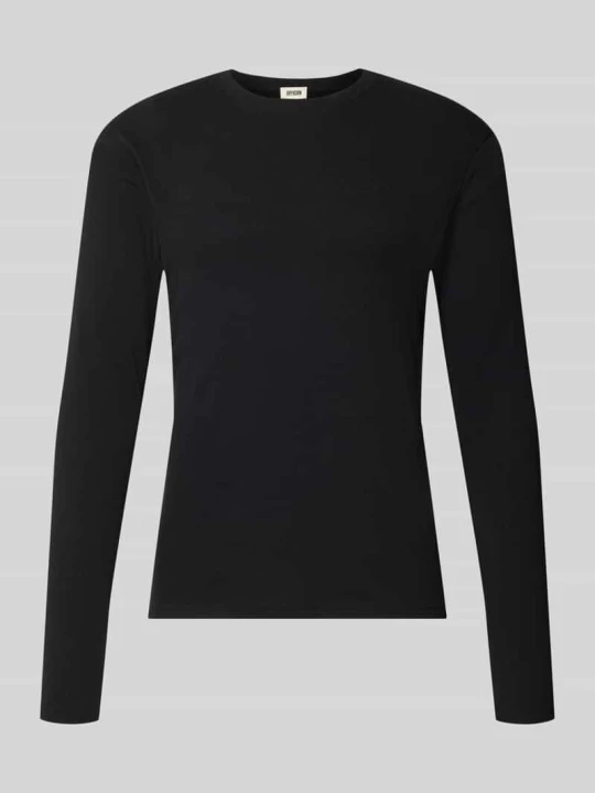 Zdjęcie produktu Bluzka z długim rękawem o kroju slim fit z czystej bawełny model 'Enil' Drykorn Czarny