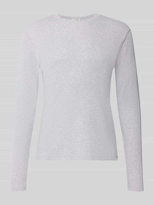Zdjęcie produktu Bluzka z długim rękawem o kroju slim fit z czystej bawełny model 'Enil' Drykorn Jasnoszary