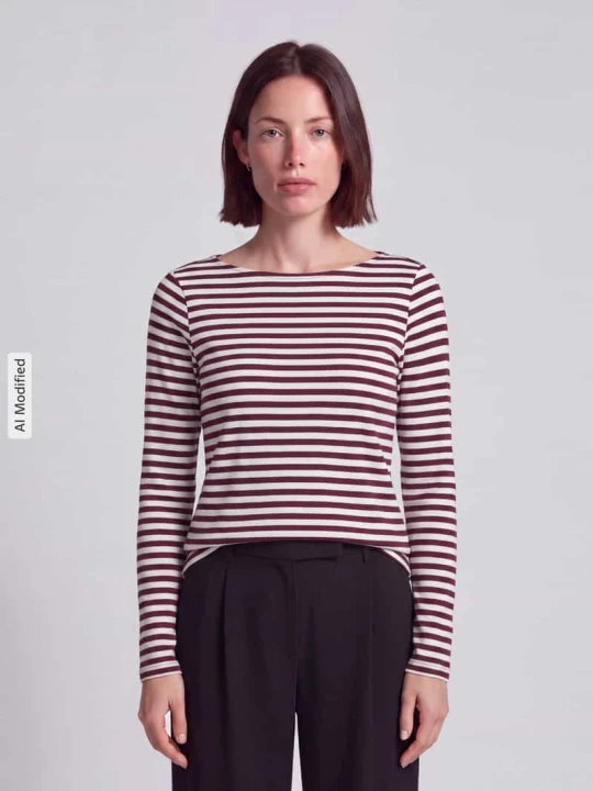 Zdjęcie produktu Bluzka z długim rękawem o kroju slim fit z czystej bawełny s.Oliver Bordowy