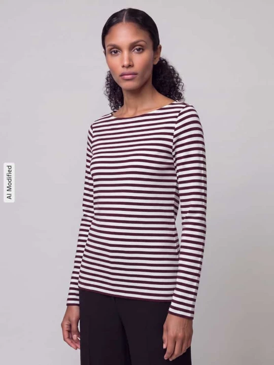 Zdjęcie produktu Bluzka z długim rękawem o kroju slim fit z czystej bawełny s.Oliver Średniobrązowy