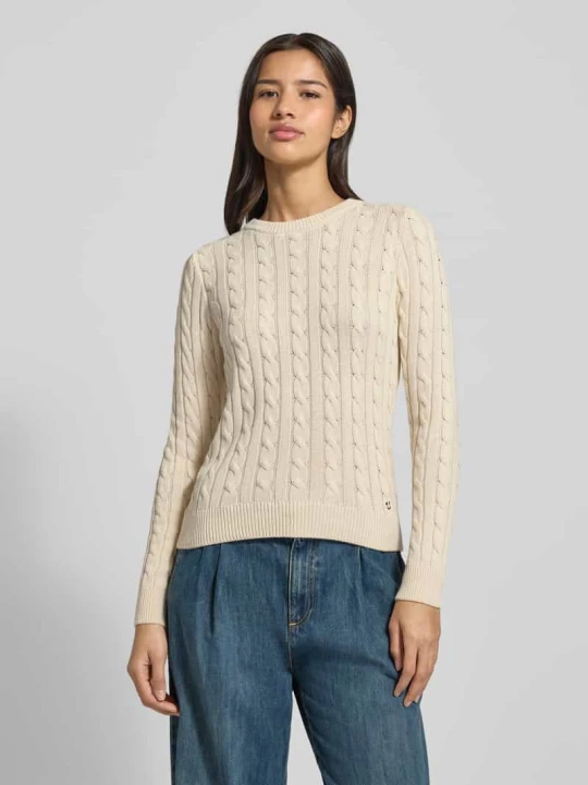 Zdjęcie produktu Bluzka z długim rękawem o kroju slim fit z imitacji dzianiny Jake*s Écru