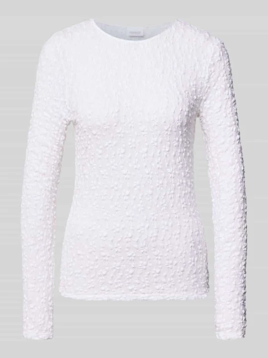 Zdjęcie produktu bluzka z długim rękawem o kroju slim fit z kwiatowym wzorem na całej powierzchni Rich & Royal Złamany biały