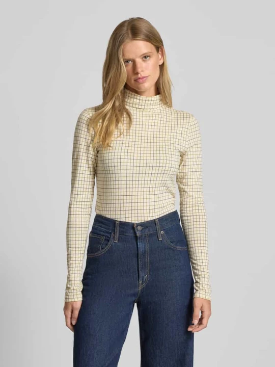 Zdjęcie produktu Bluzka z długim rękawem o kroju slim fit z mieszanki bawełny i modalu Marc O'Polo Złamany biały