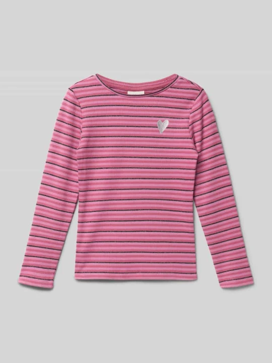 Zdjęcie produktu Bluzka z długim rękawem o kroju slim fit z mieszanki bawełny s.Oliver Fuksjowy