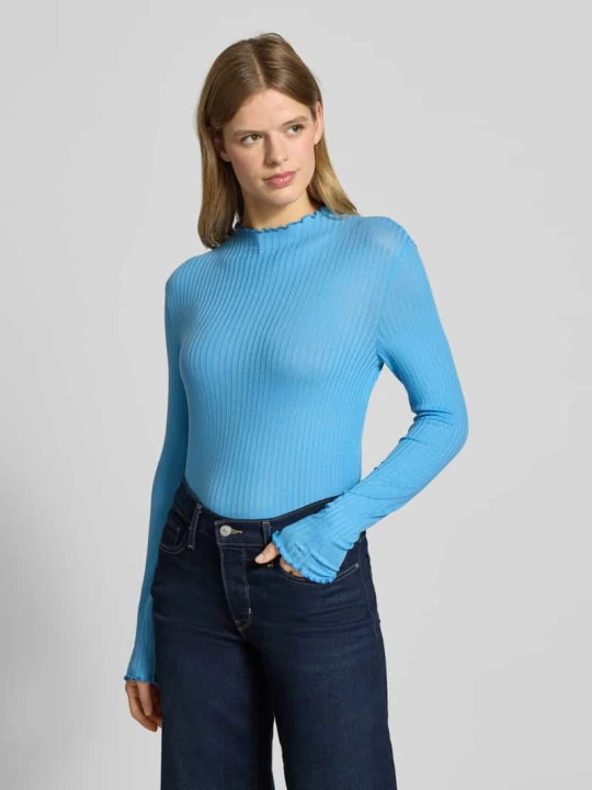 Zdjęcie produktu Bluzka z długim rękawem o kroju slim fit z mieszanki lyocellu Marc O'Polo Jasnoniebieski