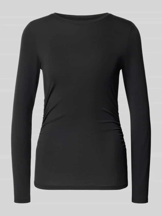 Zdjęcie produktu bluzka z długim rękawem o kroju slim fit z mieszanki lyocellu model 'AVA' Vero Moda Czarny
