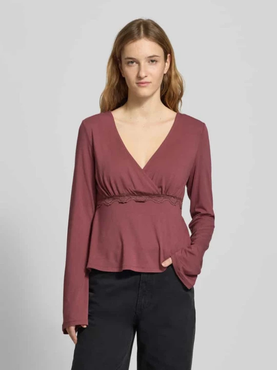 Zdjęcie produktu Bluzka z długim rękawem o kroju slim fit z mieszanki wiskozy model „SINI” Only