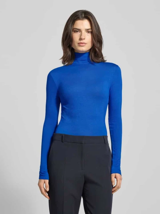 Zdjęcie produktu Bluzka z długim rękawem o kroju slim fit z mieszanki wiskozy Tommy Hilfiger Królewski niebieski