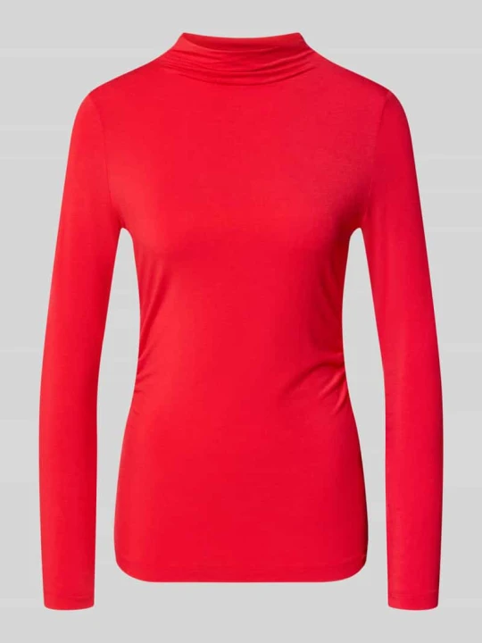 Zdjęcie produktu bluzka z długim rękawem o kroju slim fit ze stójką Smith & Soul Jasnoczerwony