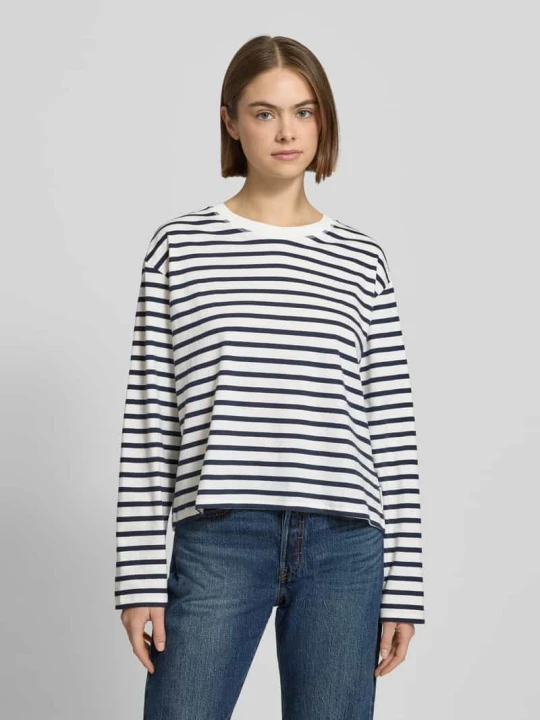 Zdjęcie produktu Bluzka z długim rękawem o kroju loose fit z czystej bawełny Marc O'Polo Biały
