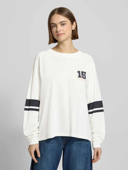 Zdjęcie produktu Bluzka z długim rękawem o kroju loose fit z czystej bawełny Marc O'Polo Złamany biały