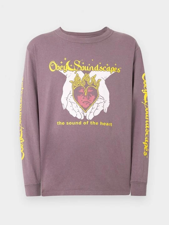 Zdjęcie produktu Bluzka z długim rękawem Obey Clothing liliowy