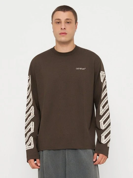 Zdjęcie produktu Bluzka z długim rękawem Off White brązowy