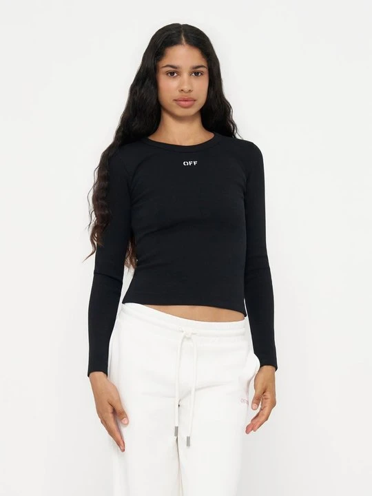 Zdjęcie produktu Bluzka z długim rękawem Off White czarny