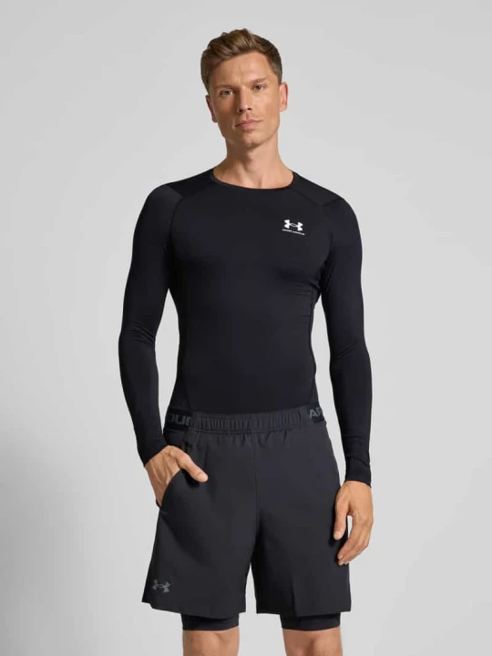 Zdjęcie produktu Bluzka z długim rękawem, okrągłym dekoltem i logo Under Armour Czarny
