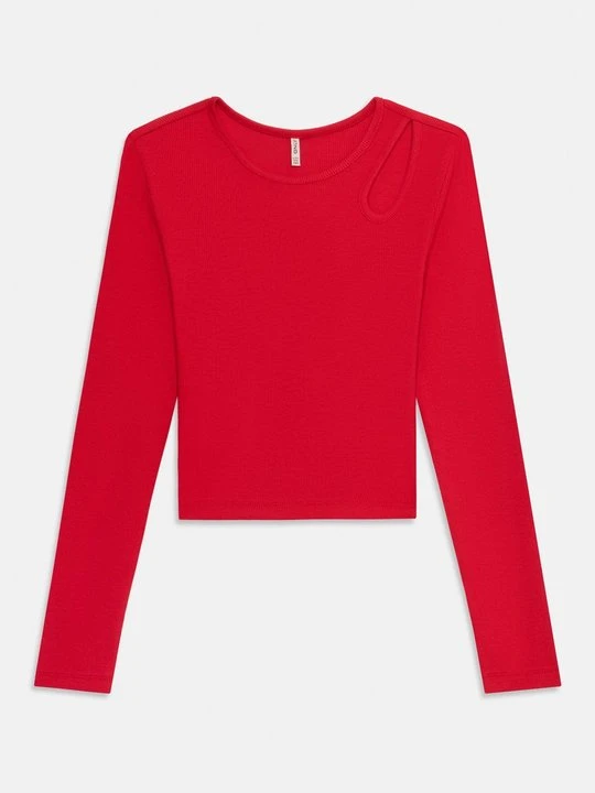 Zdjęcie produktu Bluzka z długim rękawem ONLY GIRLS czerwony