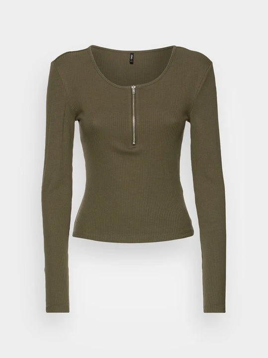 Zdjęcie produktu Bluzka z długim rękawem Only khaki
