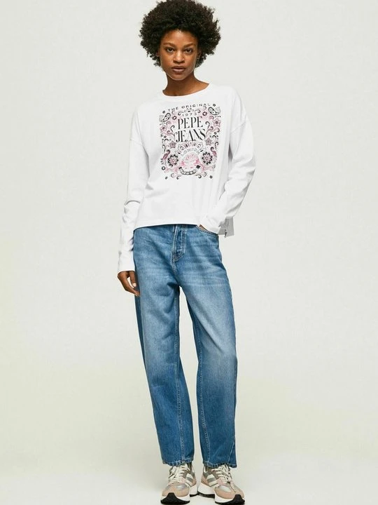 Zdjęcie produktu Bluzka z długim rękawem Pepe Jeans biały
