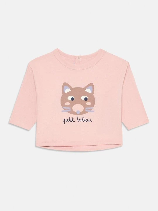 Zdjęcie produktu Bluzka z długim rękawem Petit Bateau jasnoróżowy