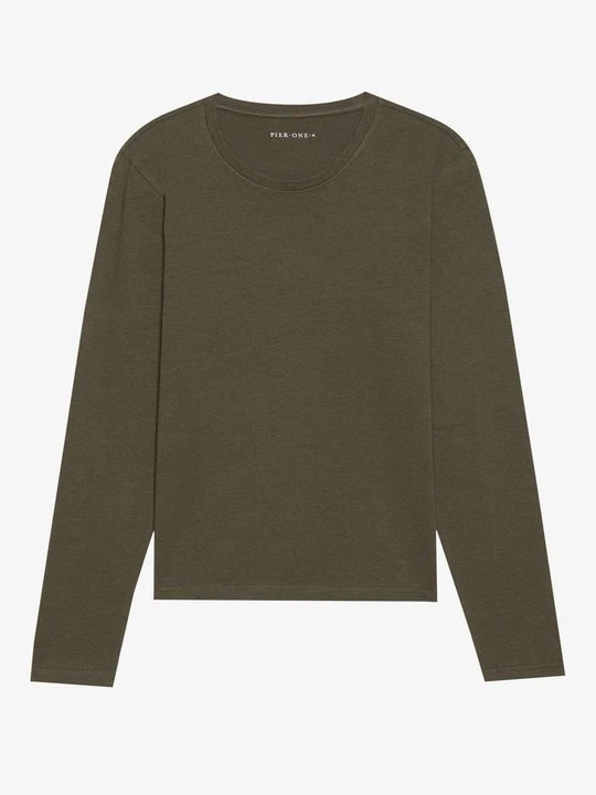 Zdjęcie produktu Bluzka z długim rękawem Pier One By Zalando khaki