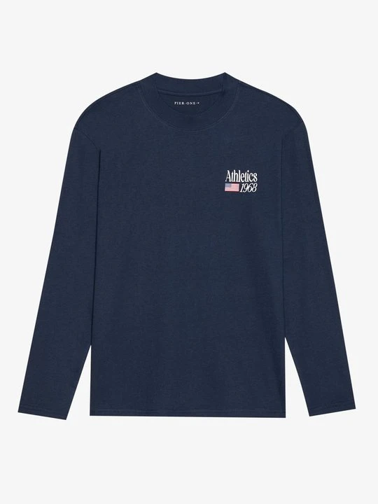 Zdjęcie produktu Bluzka z długim rękawem Pier One By Zalando granatowy