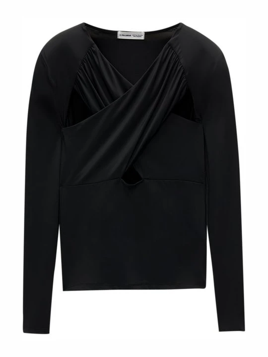 Zdjęcie produktu Bluzka z długim rękawem PULL&BEAR czarny