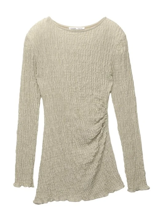 Zdjęcie produktu Bluzka z długim rękawem PULL&BEAR khaki