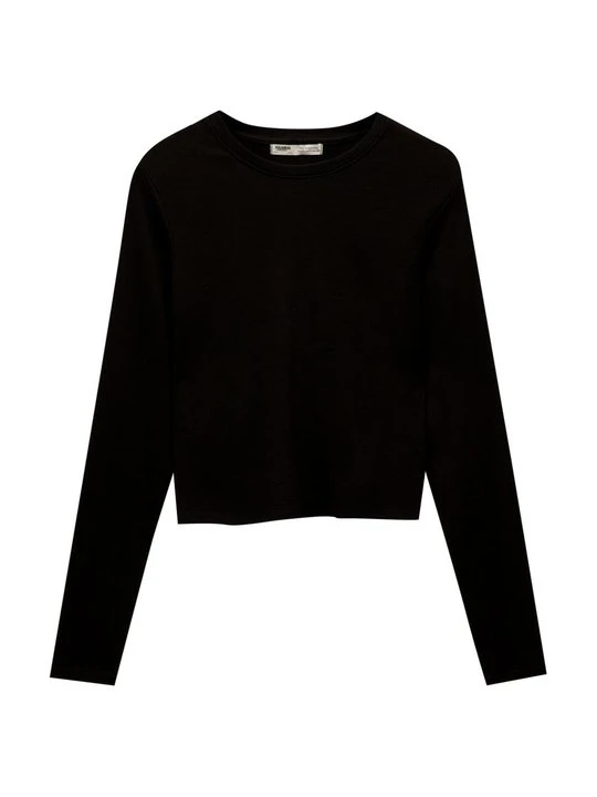 Zdjęcie produktu Bluzka z długim rękawem PULL&BEAR czarny
