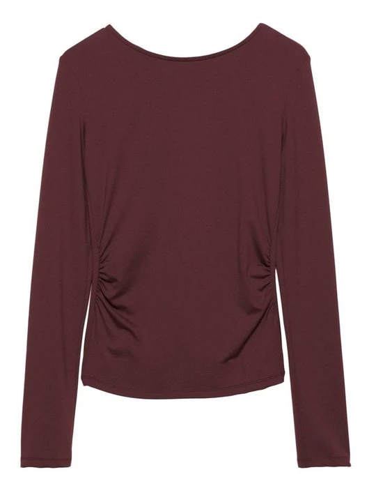 Zdjęcie produktu Bluzka z długim rękawem PULL&BEAR bordowy
