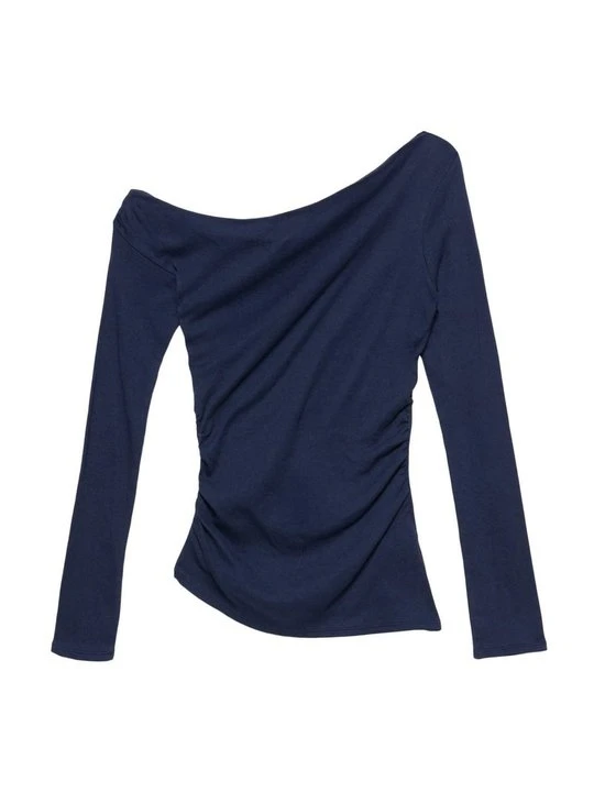 Zdjęcie produktu Bluzka z długim rękawem PULL&BEAR granatowy
