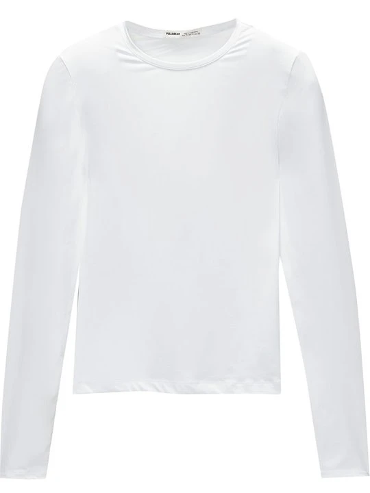 Zdjęcie produktu Bluzka z długim rękawem PULL&BEAR biały