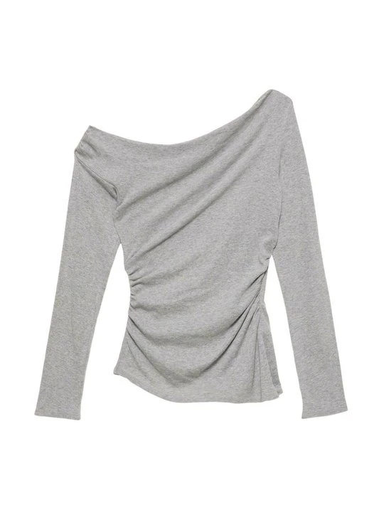 Zdjęcie produktu Bluzka z długim rękawem PULL&BEAR jasnoszary