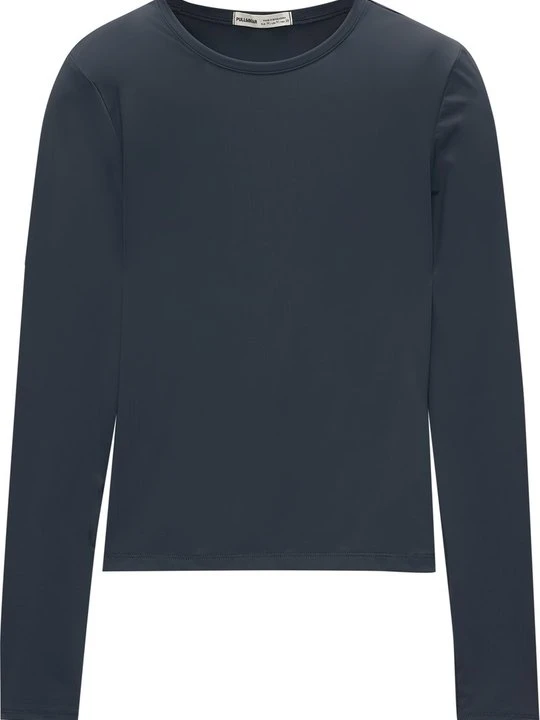 Zdjęcie produktu Bluzka z długim rękawem PULL&BEAR granatowy