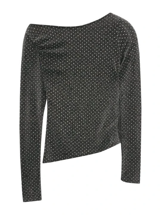 Zdjęcie produktu Bluzka z długim rękawem PULL&BEAR srebrny