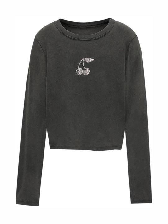 Zdjęcie produktu Bluzka z długim rękawem PULL&BEAR szary melanż