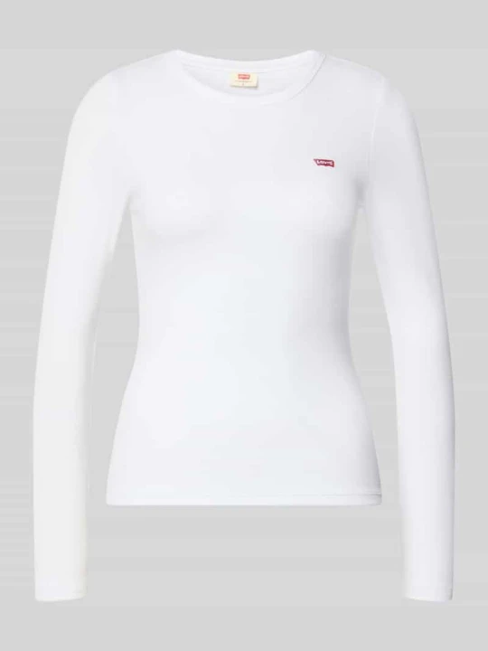 Zdjęcie produktu bluzka z długim rękawem Slim Fit z mieszanka bawełny model 'HAYES' Levi's Biały