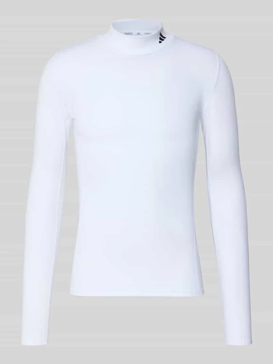 Zdjęcie produktu bluzka z długim rękawem sport o kroju slim fit z nadrukiem z logo Adidas Biały