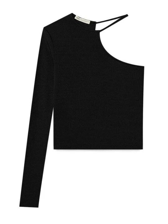Zdjęcie produktu Bluzka z długim rękawem Stradivarius czarny
