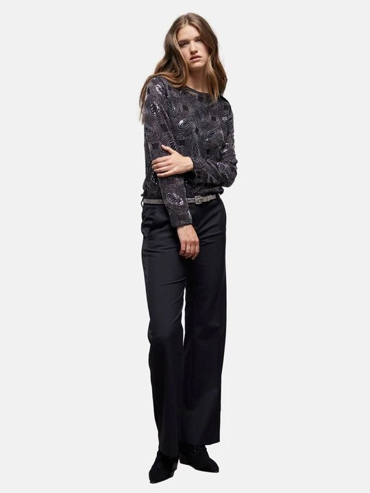 Zdjęcie produktu Bluzka z długim rękawem The Kooples czarny