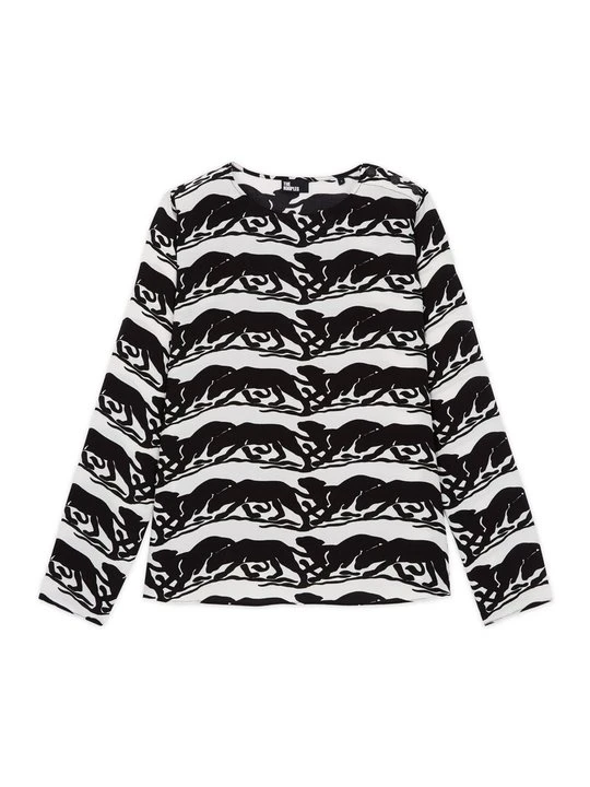Zdjęcie produktu Bluzka z długim rękawem The Kooples czarny