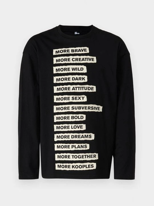 Zdjęcie produktu Bluzka z długim rękawem The Kooples czarny