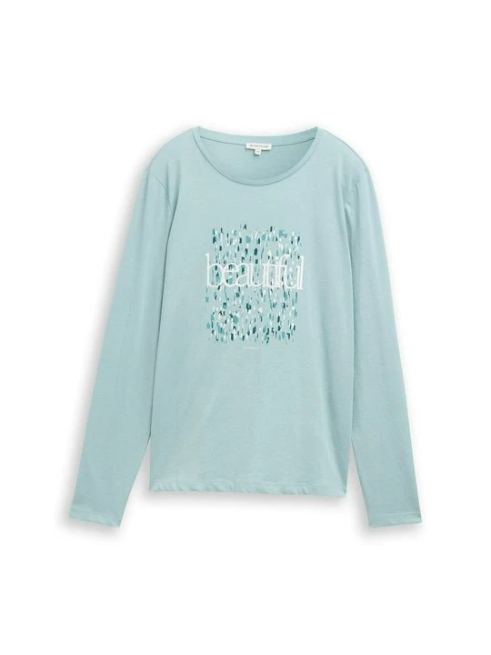 Zdjęcie produktu Bluzka z długim rękawem Tom Tailor jasnoniebieski melanż