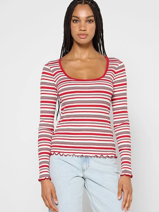 Zdjęcie produktu Bluzka z długim rękawem Tommy Hilfiger czerwony